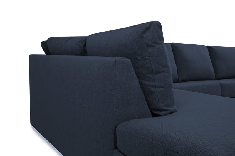 Crazy 4-sits Vänstervänd U-formad Large Soffa med Divan och Schäslong i Tyg - Mörkblå - Möbler - Soffa - U-soffa