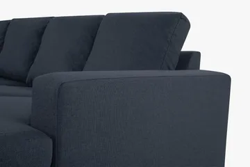 Crazy 4-sits Vänstervänd U-formad Large Soffa med Divan och Schäslong i Tyg - Mörkblå - Möbler - Soffa - U-soffa