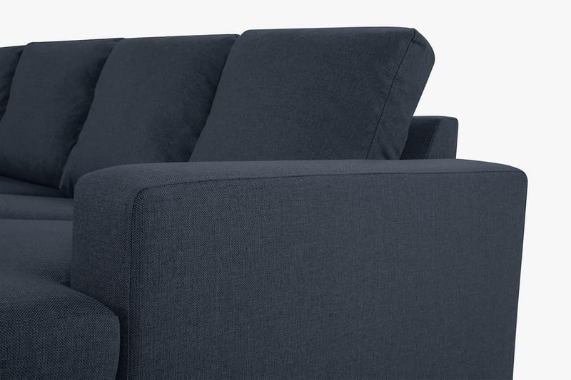 Crazy 4-sits Vänstervänd U-formad Large Soffa med Divan och Schäslong i Tyg - Mörkblå - Möbler - Soffa - U-soffa