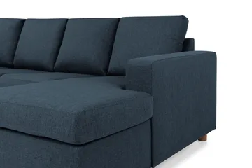 Crazy 4-sits Vänstervänd U-formad Large Soffa med Divan och Schäslong i Tyg - Mörkblå - Möbler - Soffa - U-soffa