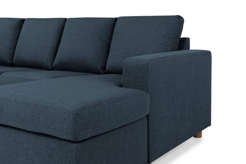 Crazy 4-sits Vänstervänd U-formad Large Soffa med Divan och Schäslong i Tyg - Mörkblå - Möbler - Soffa - U-soffa