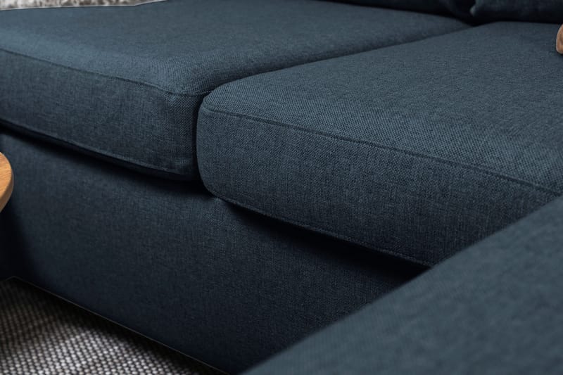 Crazy 4-sits Vänstervänd U-formad Large Soffa med Divan och Schäslong i Tyg - Mörkblå - Möbler - Soffa - U-soffa
