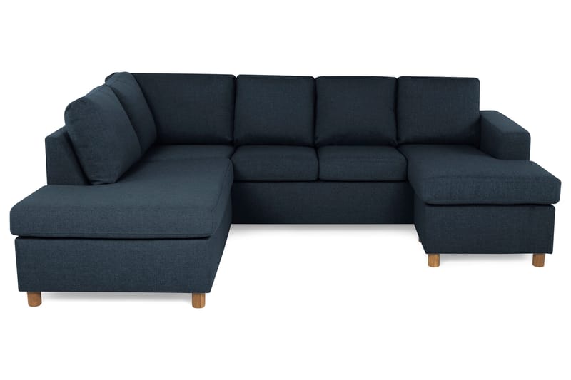 Crazy 4-sits Vänstervänd U-formad Large Soffa med Divan och Schäslong i Tyg - Mörkblå - Möbler - Soffa - U-soffa