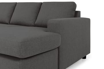 Crazy 4-sits Vänstervänd U-formad Large Soffa med Divan och Schäslong i Tyg - Mörkgrå - Möbler - Soffa - U-soffa