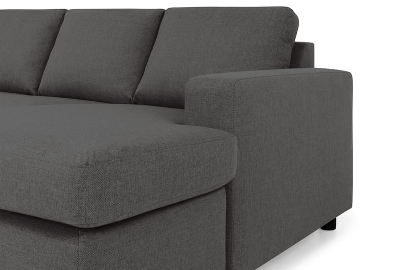 Crazy 4-sits Vänstervänd U-formad Large Soffa med Divan och Schäslong i Tyg - Mörkgrå - Möbler - Soffa - U-soffa