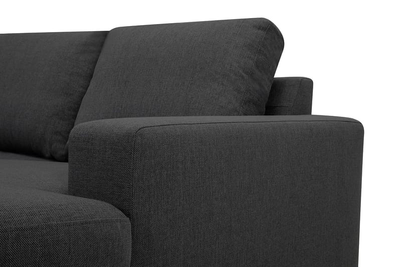 Crazy 4-sits Vänstervänd U-formad Small Soffa med Divan och Schäslong i Tyg - Mörkgrå - Möbler - Soffa - U-soffa