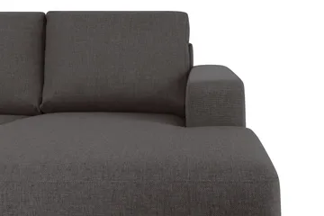 Crazy 4-sits Vänstervänd U-formad Small Soffa med Divan och Schäslong i Tyg - Mörkgrå - Möbler - Soffa - U-soffa