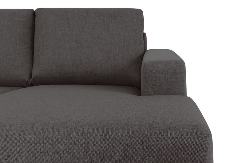 Crazy 4-sits Vänstervänd U-formad Small Soffa med Divan och Schäslong i Tyg - Mörkgrå - Möbler - Soffa - U-soffa
