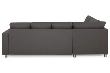 Crazy 4-sits Vänstervänd U-formad Small Soffa med Divan och Schäslong i Tyg - Mörkgrå - Möbler - Soffa - U-soffa