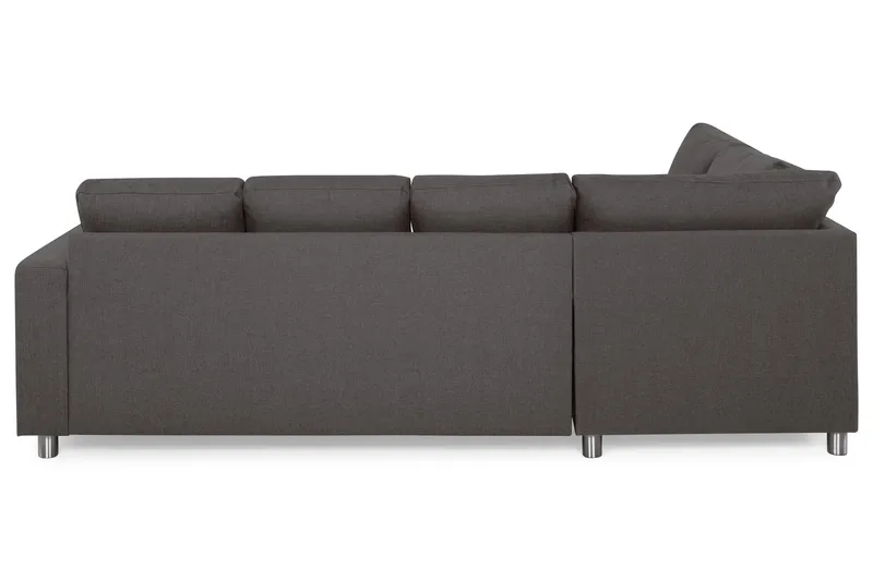 Crazy 4-sits Vänstervänd U-formad Small Soffa med Divan och Schäslong i Tyg - Mörkgrå - Möbler - Soffa - U-soffa