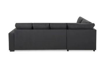 Crazy 4-sits Vänstervänd U-formad Small Soffa med Divan och Schäslong i Tyg - Mörkgrå - Möbler - Soffa - U-soffa