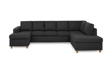 Crazy 5-sits Högervänd U-formad X-Large Soffa med Divan och Schäslong i Tyg - Antracit - Möbler - Soffa - U-soffa