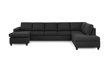 Crazy 5-sits Högervänd U-formad X-Large Soffa med Divan och Schäslong i Tyg - Antracit - Möbler - Soffa - U-soffa