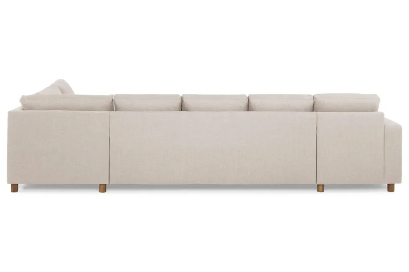 Crazy 5-sits Högervänd U-formad X-Large Soffa med Divan och Schäslong i Tyg - Beige - Möbler - Soffa - U-soffa