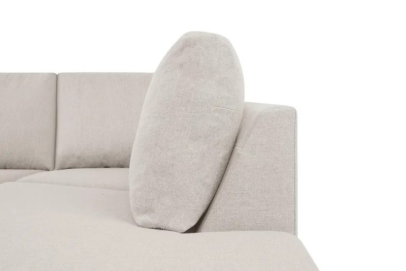 Crazy 5-sits Högervänd U-formad X-Large Soffa med Divan och Schäslong i Tyg - Beige - Möbler - Soffa - U-soffa