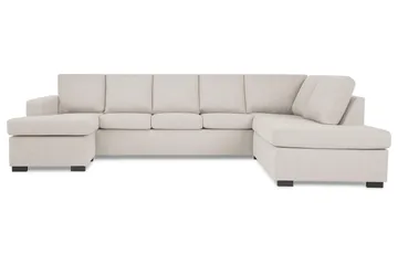 Crazy 5-sits Högervänd U-formad X-Large Soffa med Divan och Schäslong i Tyg - Beige - Möbler - Soffa - U-soffa