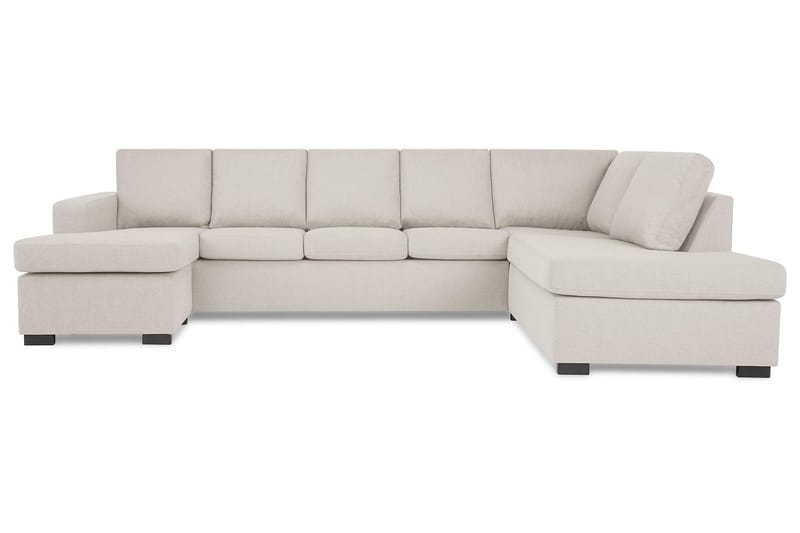 Crazy 5-sits Högervänd U-formad X-Large Soffa med Divan och Schäslong i Tyg - Beige - Möbler - Soffa - U-soffa