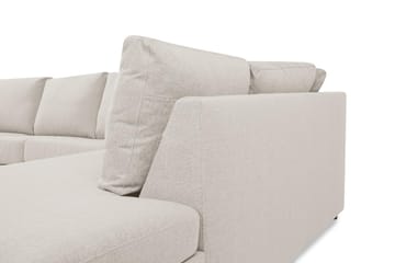 Crazy 5-sits Högervänd U-formad X-Large Soffa med Divan och Schäslong i Tyg - Beige - Möbler - Soffa - U-soffa