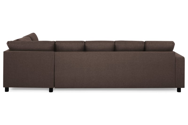 Crazy 5-sits Högervänd U-formad X-Large Soffa med Divan och Schäslong i Tyg - Brun - Möbler - Soffa - U-soffa