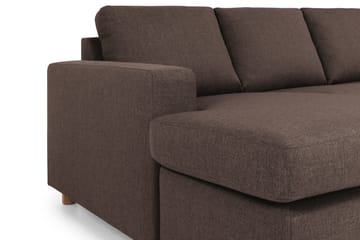 Crazy 5-sits Högervänd U-formad X-Large Soffa med Divan och Schäslong i Tyg - Brun - Möbler - Soffa - U-soffa