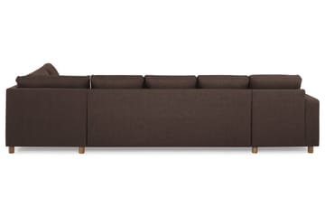 Crazy 5-sits Högervänd U-formad X-Large Soffa med Divan och Schäslong i Tyg - Brun - Möbler - Soffa - U-soffa