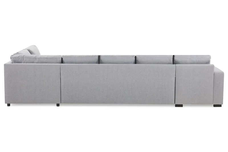 Crazy 5-sits Högervänd U-formad X-Large Soffa med Divan och Schäslong i Tyg - Grå - Möbler - Soffa - U-soffa
