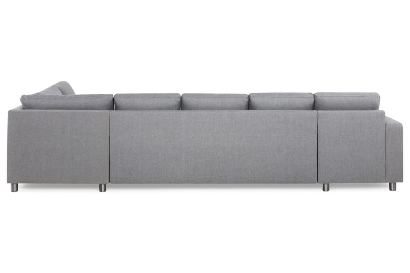 Crazy 5-sits Högervänd U-formad X-Large Soffa med Divan och Schäslong i Tyg - Grå - Möbler - Soffa - U-soffa