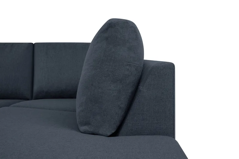 Crazy 5-sits Högervänd U-formad X-Large Soffa med Divan och Schäslong i Tyg - Mörkblå - Möbler - Soffa - U-soffa