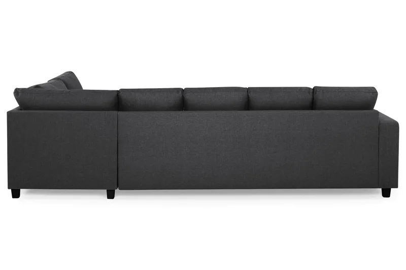 Crazy 5-sits Högervänd U-formad X-Large Soffa med Divan och Schäslong i Tyg - Mörkgrå - Möbler - Soffa - U-soffa