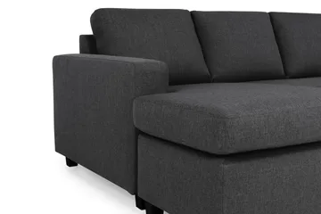 Crazy 5-sits Högervänd U-formad X-Large Soffa med Divan och Schäslong i Tyg - Mörkgrå - Möbler - Soffa - U-soffa