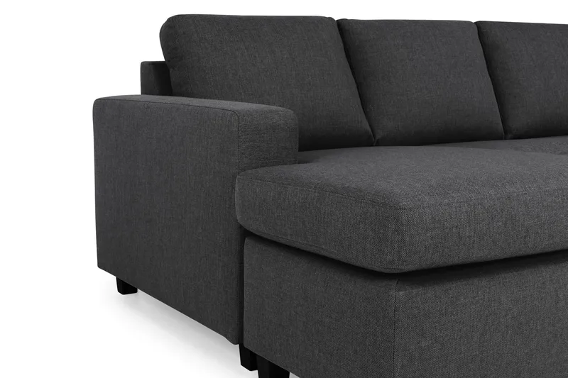 Crazy 5-sits Högervänd U-formad X-Large Soffa med Divan och Schäslong i Tyg - Mörkgrå - Möbler - Soffa - U-soffa