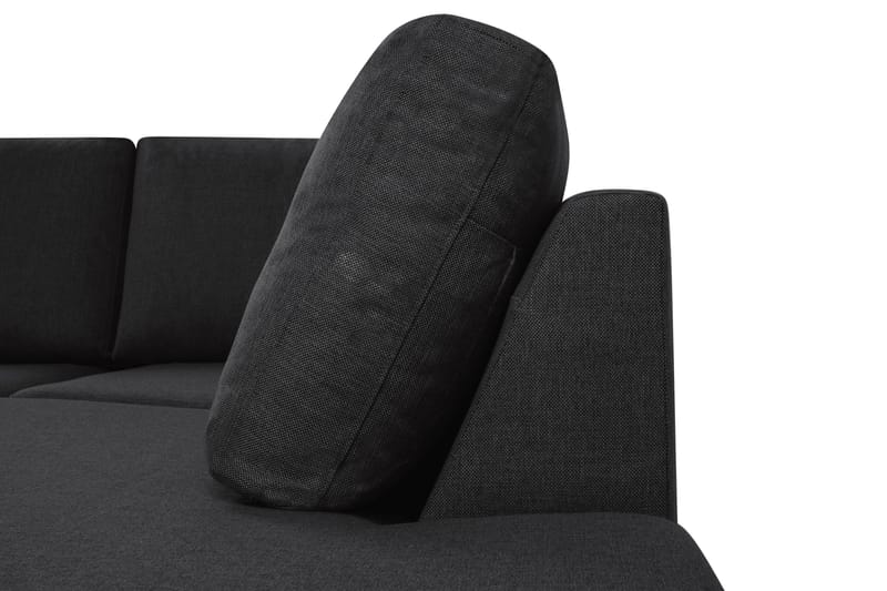 Crazy 5-sits U-formad Soffa med dubbelschäslong i Tyg - Antracit - Möbler - Soffa - U-soffa