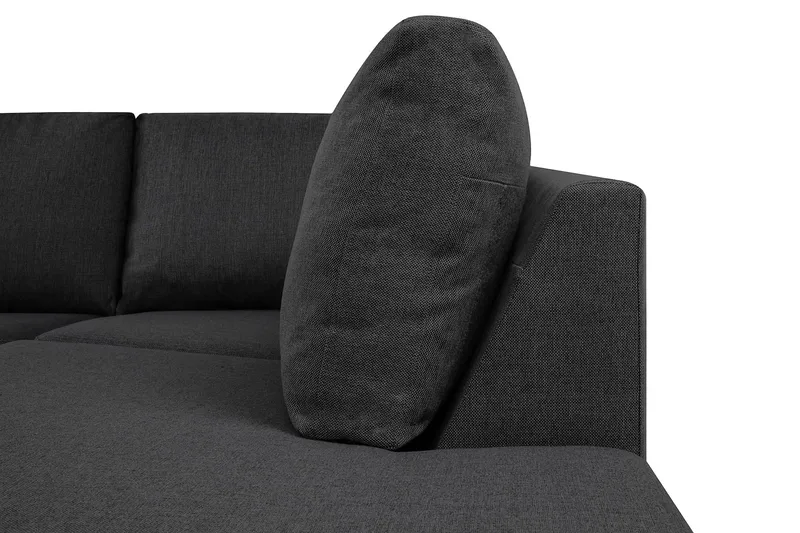 Crazy 5-sits U-formad Soffa med dubbelschäslong i Tyg - Mörkgrå - Möbler - Soffa - U-soffa