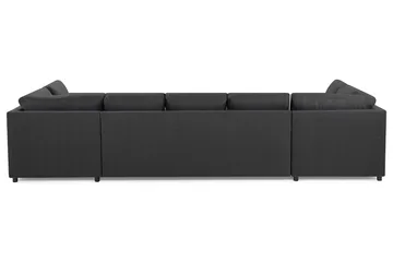 Crazy 5-sits U-formad Soffa med dubbelschäslong i Tyg - Mörkgrå - Möbler - Soffa - U-soffa