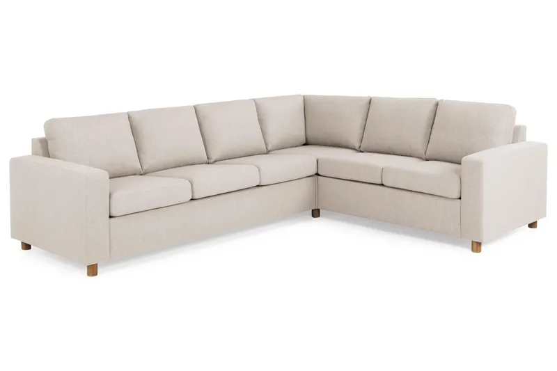 Crazy 5-sits Vändbar L-formad Large Hörnsoffa i Tyg - Beige - Möbler - Soffa - Hörnsoffa