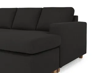 Crazy 5-sits Vänstervänd U-formad Soffa med Divan och Schäslong i Tyg - Antracit - Möbler - Soffa - U-soffa