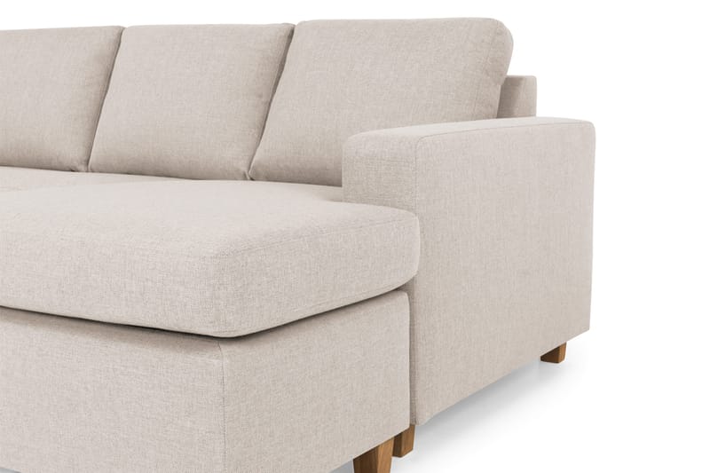Crazy 5-sits Vänstervänd U-formad Soffa med Divan och Schäslong i Tyg - Beige - Möbler - Soffa - U-soffa