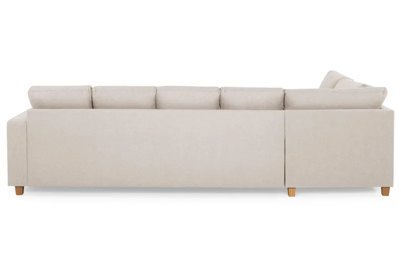 Crazy 5-sits Vänstervänd U-formad Soffa med Divan och Schäslong i Tyg - Beige - Möbler - Soffa - U-soffa