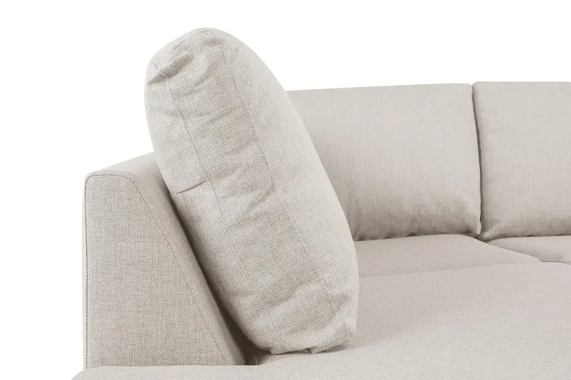 Crazy 5-sits Vänstervänd U-formad Soffa med Divan och Schäslong i Tyg - Beige - Möbler - Soffa - U-soffa