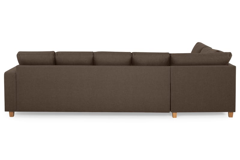 Crazy 5-sits Vänstervänd U-formad Soffa med Divan och Schäslong i Tyg - Brun - Möbler - Soffa - U-soffa
