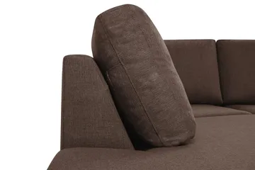 Crazy 5-sits Vänstervänd U-formad Soffa med Divan och Schäslong i Tyg - Brun - Möbler - Soffa - U-soffa