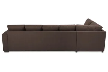 Crazy 5-sits Vänstervänd U-formad Soffa med Divan och Schäslong i Tyg - Brun - Möbler - Soffa - U-soffa