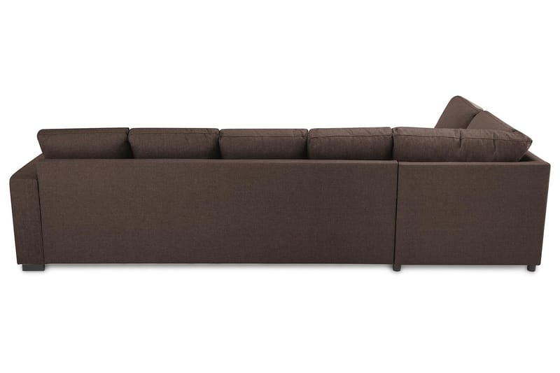 Crazy 5-sits Vänstervänd U-formad Soffa med Divan och Schäslong i Tyg - Brun - Möbler - Soffa - U-soffa