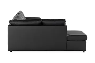 Crazy 5-sits Vänstervänd U-formad X-Large Soffa med Divan och Schäslong i Konstläder - Svart - Möbler - Soffa - Skinnsoffor