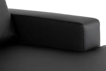 Crazy 5-sits Vänstervänd U-formad X-Large Soffa med Divan och Schäslong i Konstläder - Svart - Möbler - Soffa - Skinnsoffor