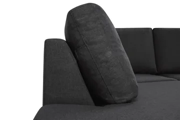 Crazy 5-sits Vänstervänd U-formad X-Large Soffa med Divan och Schäslong i Tyg - Antracit - Möbler - Soffa - U-soffa