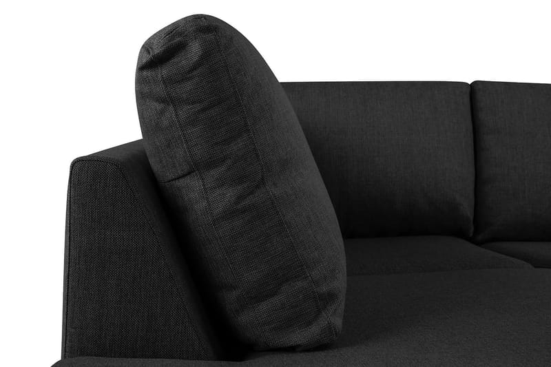 Crazy 5-sits Vänstervänd U-formad X-Large Soffa med Divan och Schäslong i Tyg - Antracit - Möbler - Soffa - U-soffa