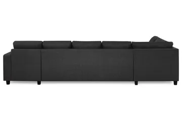 Crazy 5-sits Vänstervänd U-formad X-Large Soffa med Divan och Schäslong i Tyg - Antracit - Möbler - Soffa - U-soffa