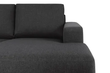 Crazy 5-sits Vänstervänd U-formad X-Large Soffa med Divan och Schäslong i Tyg - Antracit - Möbler - Soffa - U-soffa