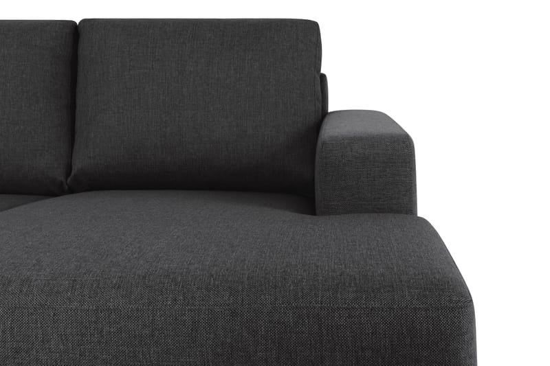 Crazy 5-sits Vänstervänd U-formad X-Large Soffa med Divan och Schäslong i Tyg - Antracit - Möbler - Soffa - U-soffa